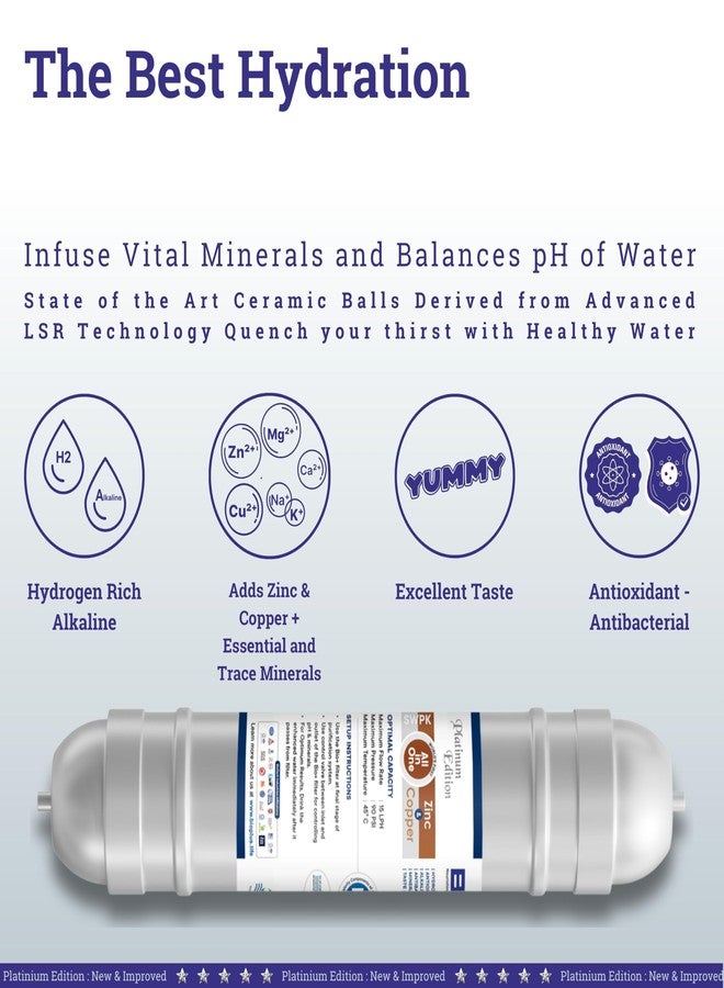 BioPlus Bio+ Zinc & Copper 9-in-1 H2AAA Water Filter | Hydrogen-Rich Antioxidant Mineralising Alkaline (8 inch) - Image 2