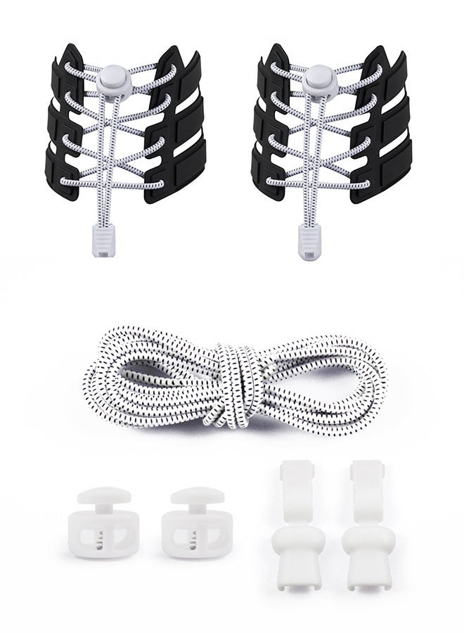 Lazy no-tie elasticized buckle elastic shoelaces - Image 1