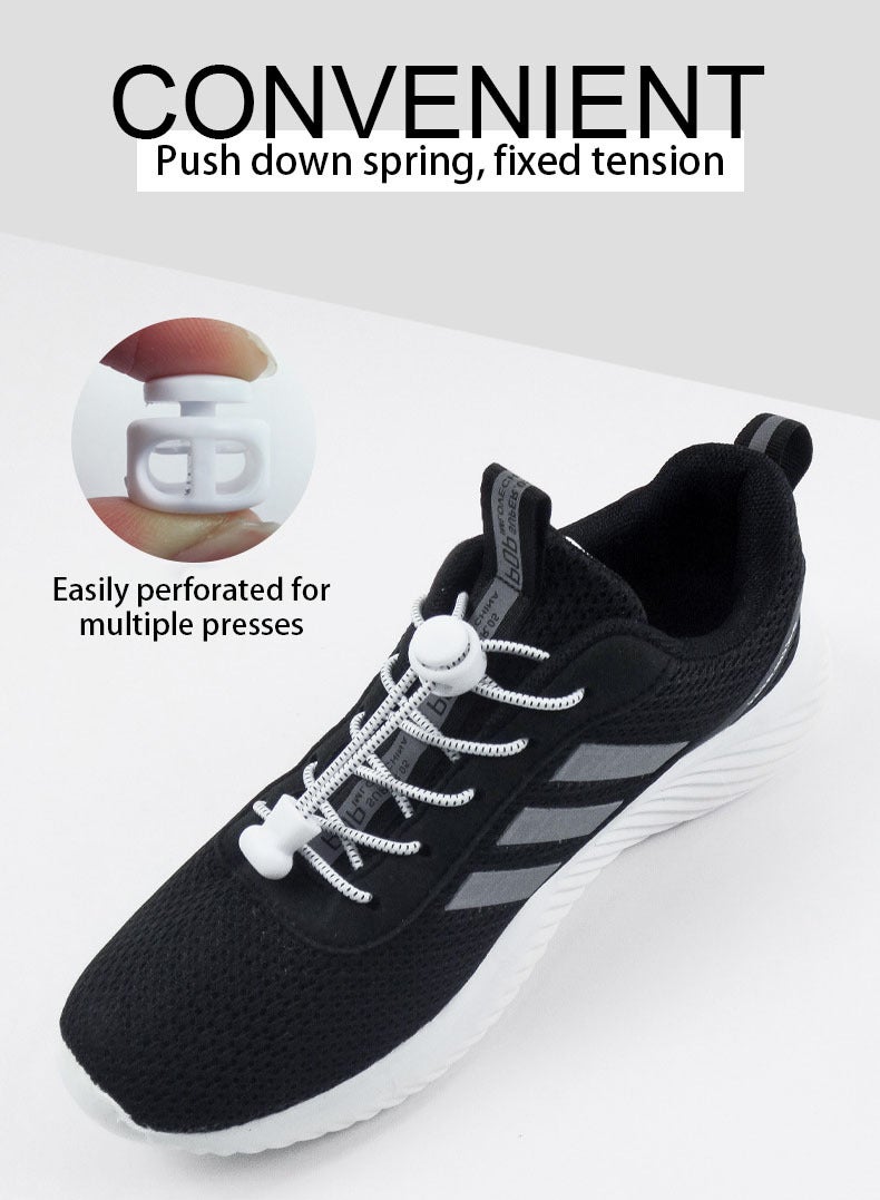 Lazy no-tie elasticized buckle elastic shoelaces - Image 4