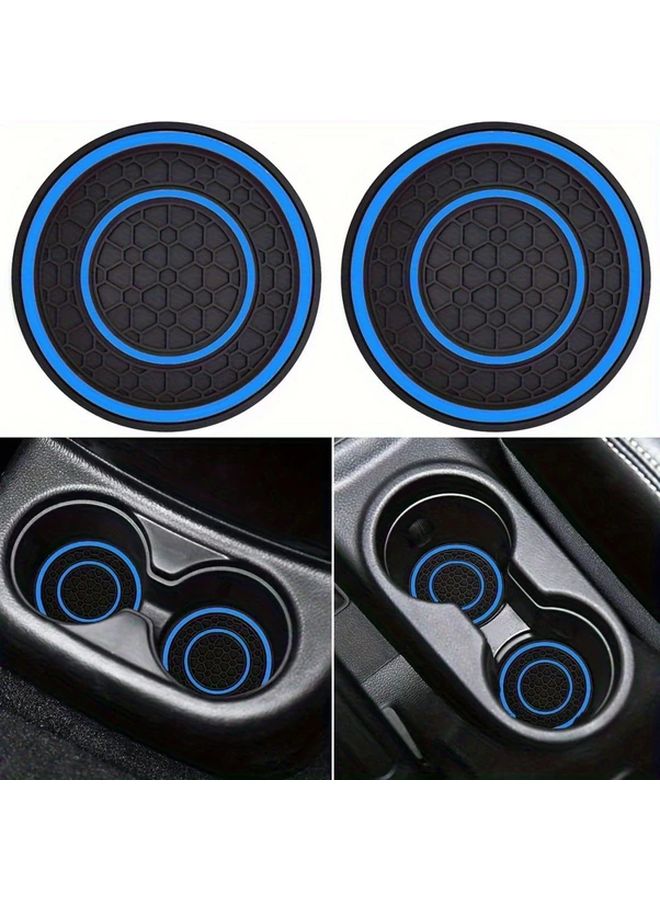 Blue Silicone Car Cup Holders Non Slip Anti Skid Dustproof Washable - Image 5