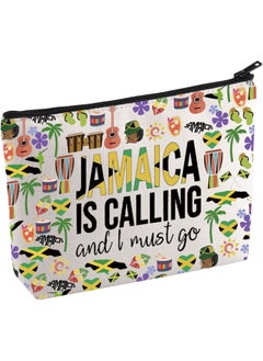 KUIYAI KUIYAI Jamaica Vacation Makeup Bag Jamaica Lovers Cosmetic Bag Jamaica Travel Gift Girls Trip Gift Jamaica Souvenirs Gift For Traveler (JamaicaMakeup) 