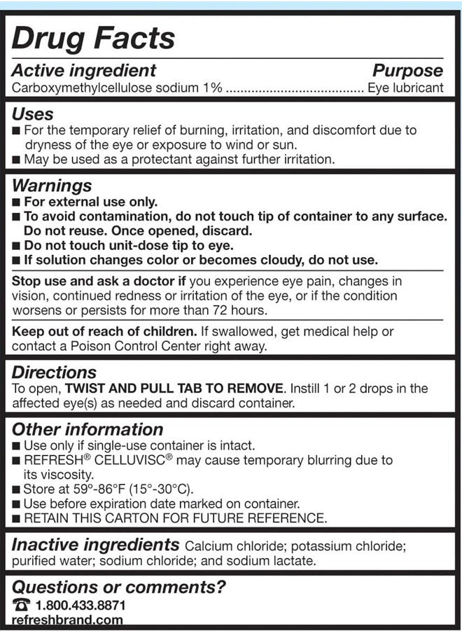 REFRESH - Lubricant Eye Gel Drops Singleuse Containers 30 Count Pack Of 1 - Image 1