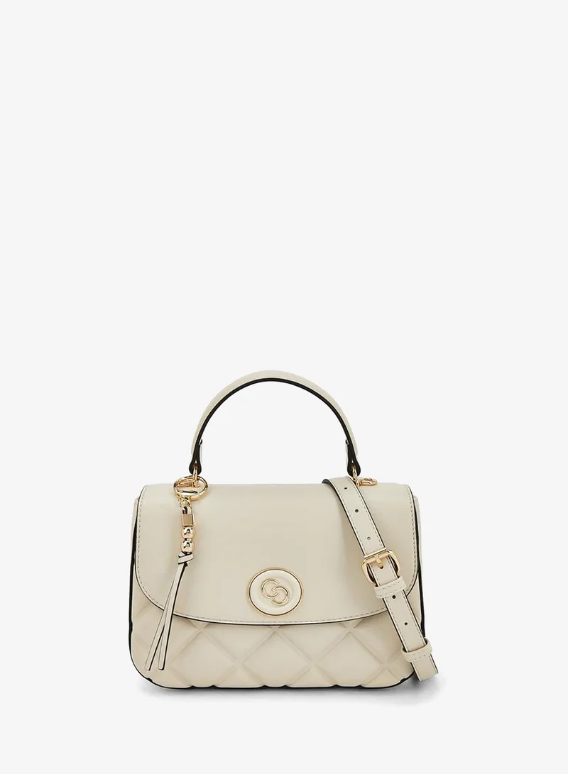 سيليست Quilted Satchel Bag With Adjustable Strap