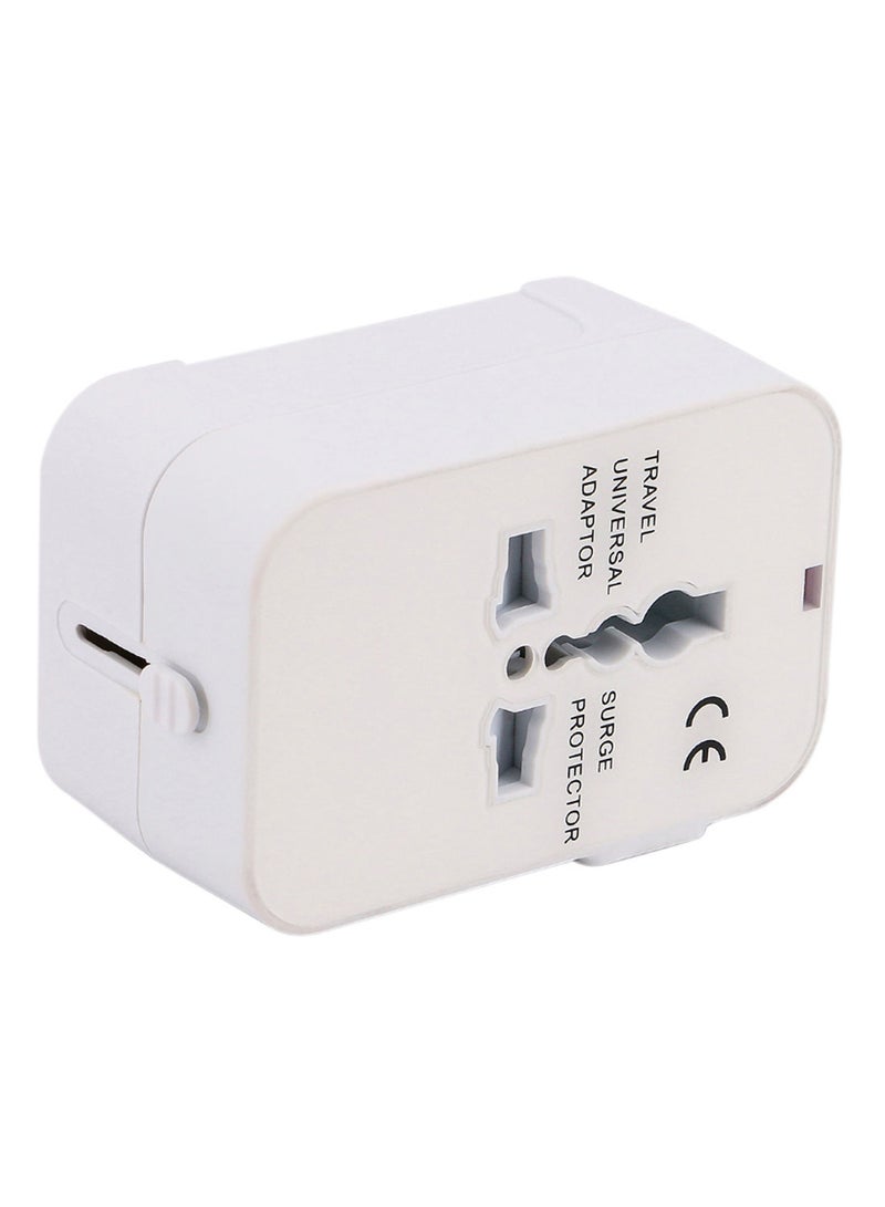 NIBEMINENT Dual USB Power Plug Adapter White - Image 1