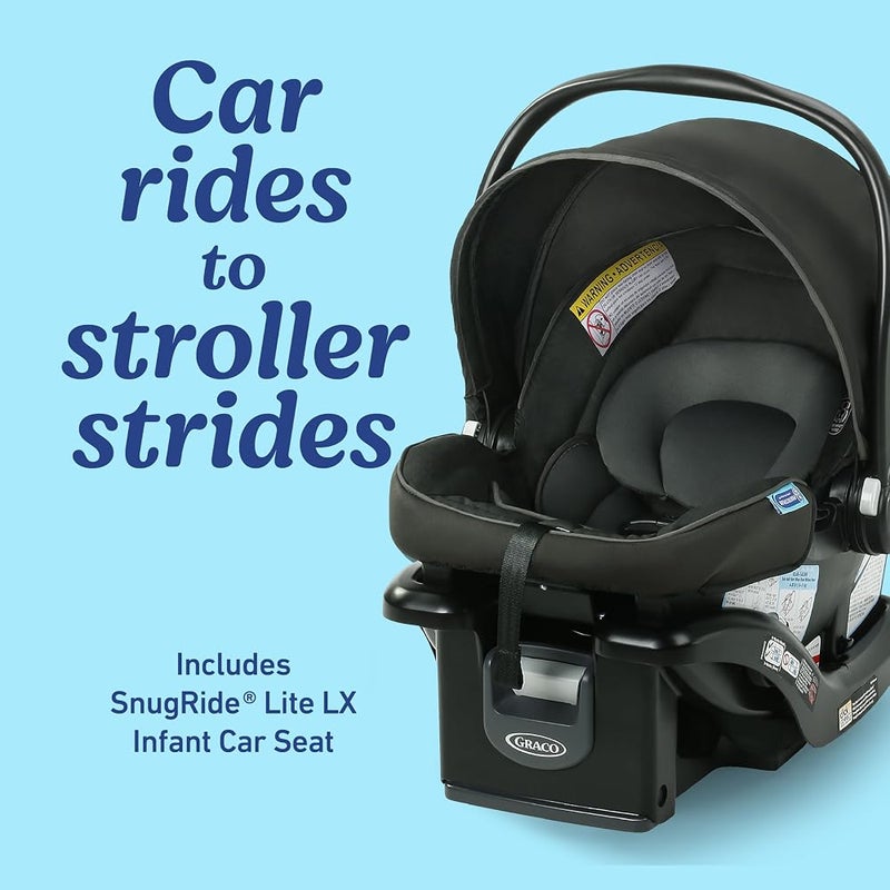 Graco Modes Element Travel System, Includes Baby Stroller with Reversible Seat, Extra Storage, Child Tray and SnugRide 35 Lite LX Infant Car Seat, Redmond - Image 5
