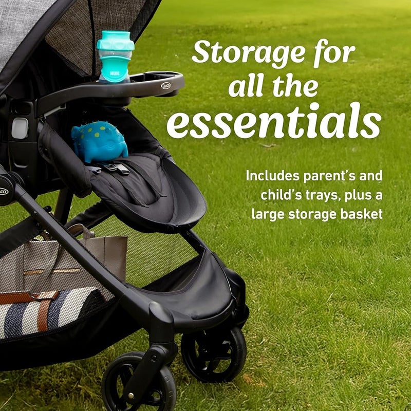 Graco Modes Element Travel System, Includes Baby Stroller with Reversible Seat, Extra Storage, Child Tray and SnugRide 35 Lite LX Infant Car Seat, Redmond - Image 4