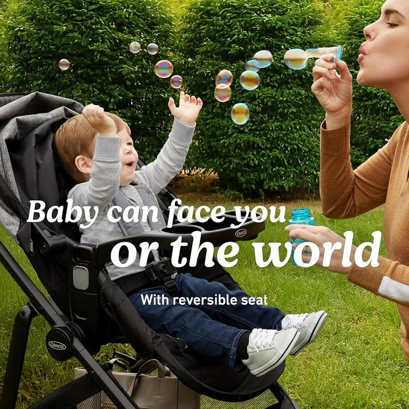 Graco Modes Element Travel System, Includes Baby Stroller with Reversible Seat, Extra Storage, Child Tray and SnugRide 35 Lite LX Infant Car Seat, Redmond - Image 3