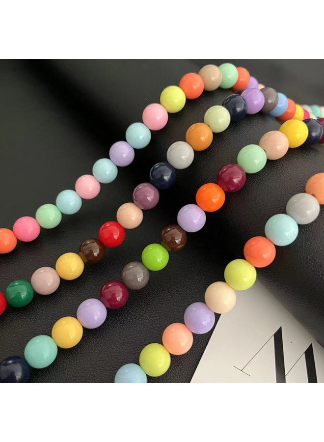 Internet Celebrity Same Style Color Beaded Crossbody Rope Bag Replacement Chain Removable Phone Case Gasket Bohemian Style-Specifications Support Image Upload:Deep Color Short Wrist Chain + Transparent Gasket - Image 5