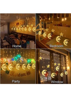 138 LED Star Moon Curtain Lights Ramadan Decorations Lights,USB Powered Window Curtain Fairy String Lights with Remote Control, Wedding Party Ramadan Eid Decoration for Home - pzsku/Z277A22B8E5D1D2E3777EZ/45/_/1707291243/5816b04a-a688-45d0-8046-aaf939fdc7a0