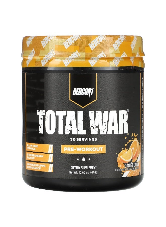 Redcon1, Total War, Pre-Workout, Orange Crush, 15.66 oz (444 g) - Image 1