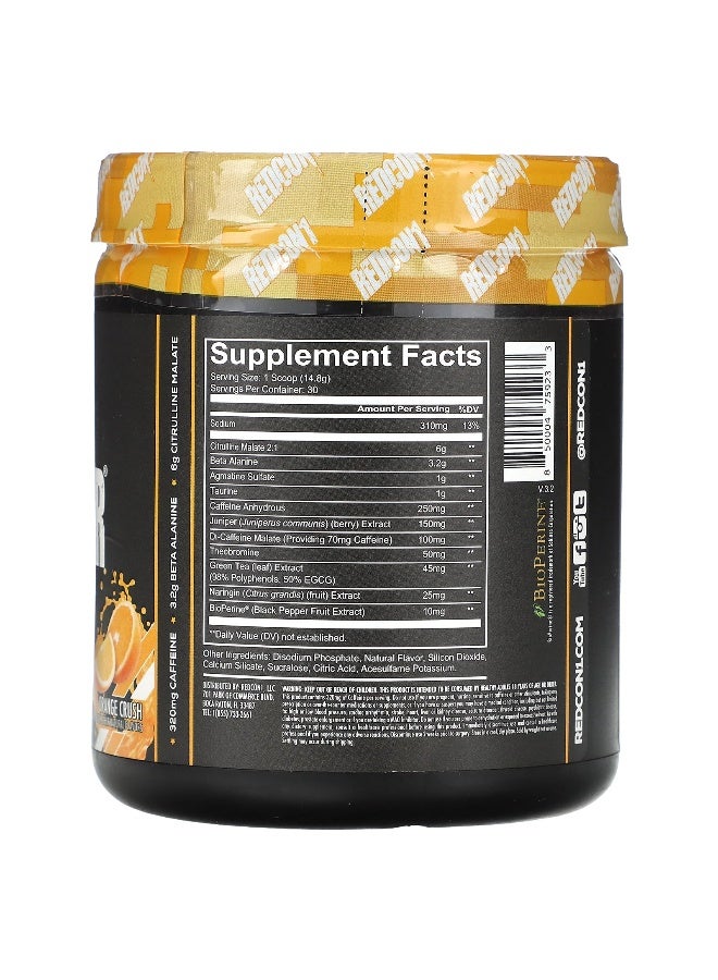 Redcon1, Total War, Pre-Workout, Orange Crush, 15.66 oz (444 g) - Image 2