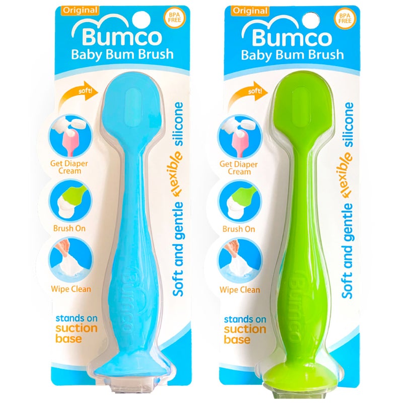 Baby Bum Brush Bumco Diaper Cream Spatula (2-Pack) - BPA-Free Diaper Bag Essentials, Soft & Flexible Butt Spatula Baby, Mom-Invented Butt Paste Spatula, Diaper Cream Applicator, Bumco Baby Bum Brush, Diaper Spatula - Image 1
