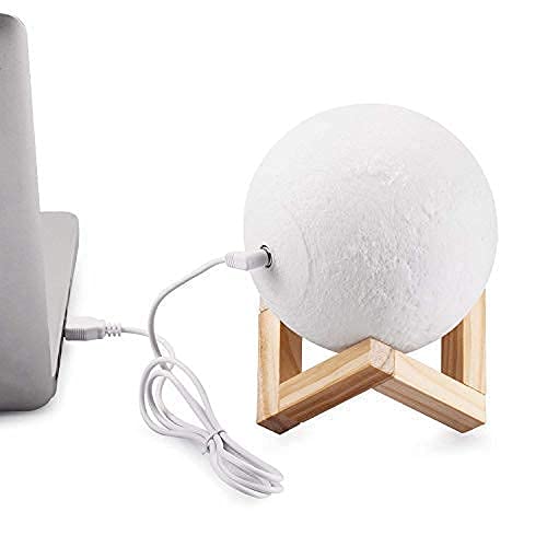 Desidiya 3D Moon Night Lamp – Rechargeable with 7 Color Changing Features, 15CM – Elegant Plastic Design for Beautiful Indoor Lighting in Bedrooms and Kids' Rooms | Gifts for Woman | Valentine Gift - Image 4