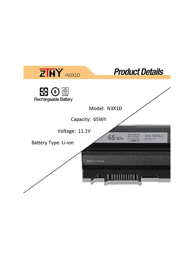 ZTHY 65Wh N3X1D Laptop Battery For Dell Latitude E5420 E5430 E5520 E5530 E6420 E6430 E6530 E6520 Inspiron 4420 5420 5425 7420 7520 5520 M421R T54Fj 8858X M5Y0X 312-1325 312-1165 Vostro 3460 3560 - Image 2
