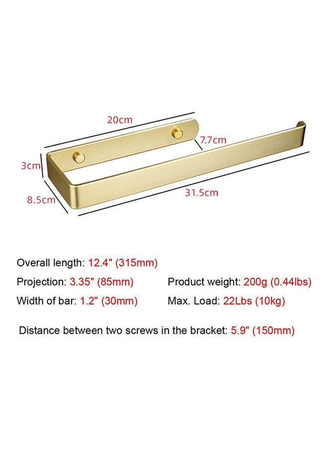 واي آند دي - حامل مناشف ورقية من قطعتين ذهبي 31.5x8.5x3سم - Image 1