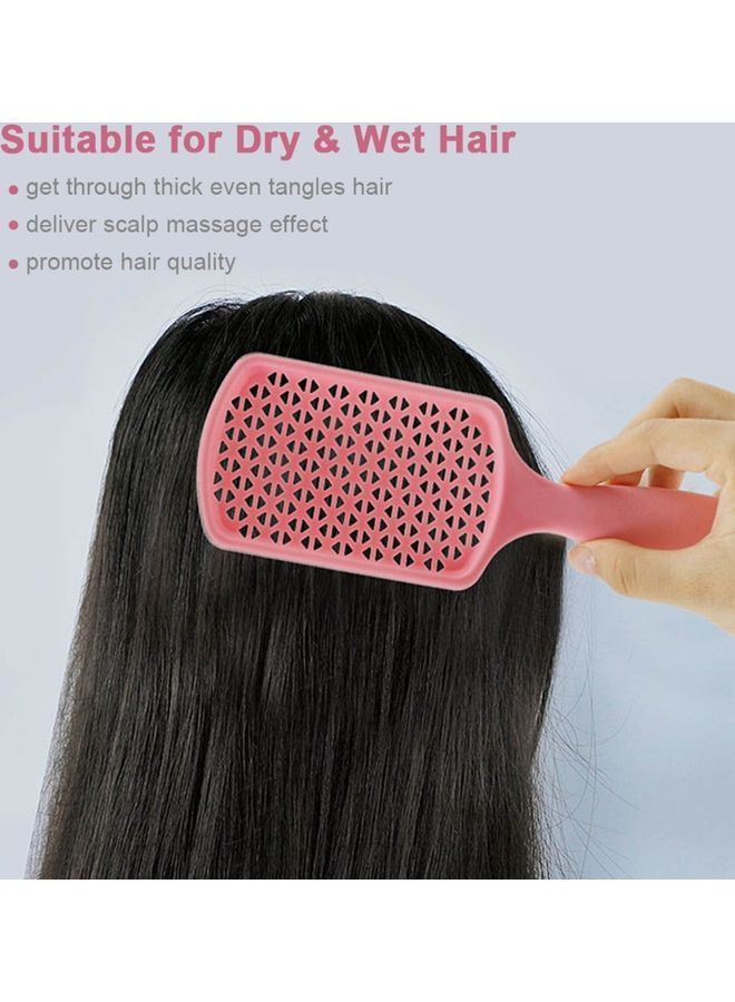 نيبمينينت طقم مشط وفرشاة لفك تشابك الشعر مكون من 4 قطع وردي 30x20x4سم - Image 5