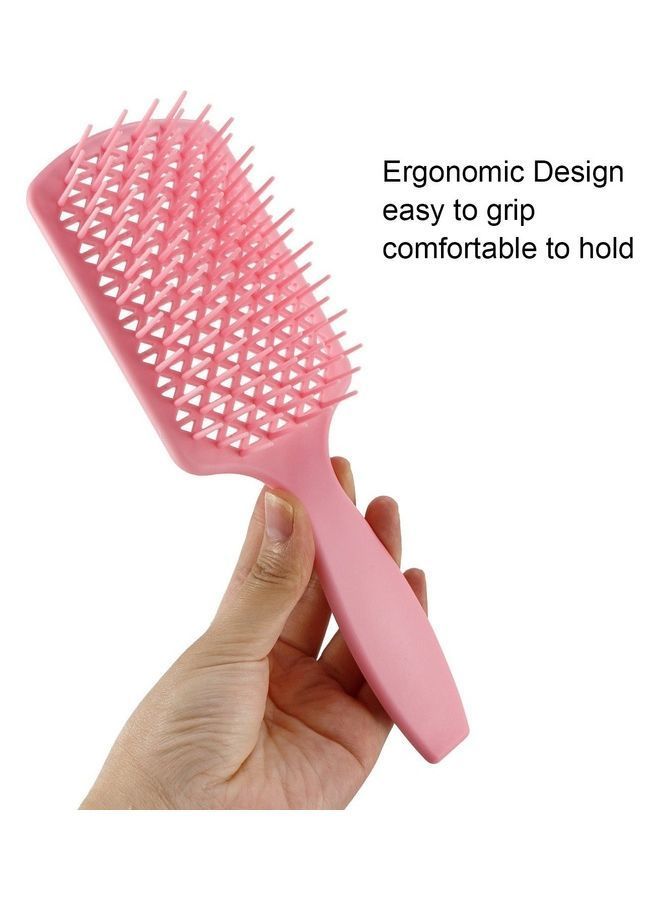 نيبمينينت طقم مشط وفرشاة لفك تشابك الشعر مكون من 4 قطع وردي 30x20x4سم - Image 3