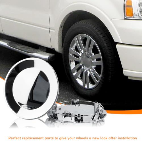 GTOWNWORKS 4pcs Wheel Center Cap for 2006-2017 Lincoln Mark LT Navigator 20 Inch Wheels Rim Hubcap, Chrome Replacement Covers #AL741A096BA AL7Z1130B AL7Z-1130-B - Image 3
