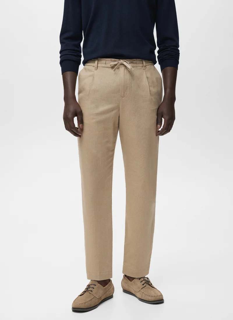 Mango Man Slim-fit trousers with drawstring