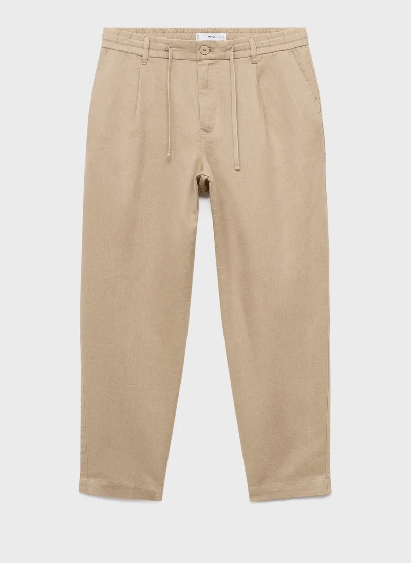 Mango Man  Slim-fit trousers with drawstring for Men | Best Price UAE