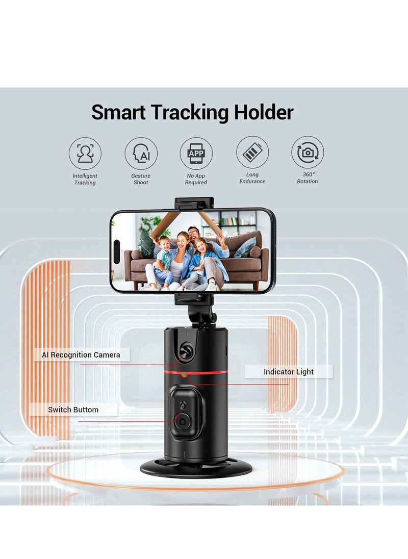 ELTRAZONE Auto Face Tracking Tripod 360° Rotating Auto Tracking Phone Holder | Gesture Control & Remote | No App Needed | Smart Camera Stand for Vlog, TikTok, Live Streaming, YouTube Video Recording | Universal Phone Compatibility, Adjustable Height  - Image 2