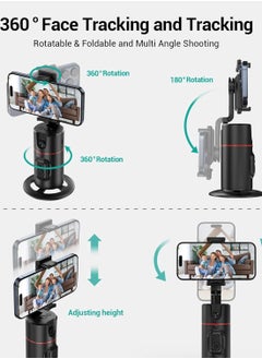 ELTRAZONE Auto Face Tracking Tripod 360° Rotating Auto Tracking Phone Holder | Gesture Control & Remote | No App Needed | Smart Camera Stand for Vlog, TikTok, Live Streaming, YouTube Video Recording | Universal Phone Compatibility, Adjustable Height  - Image 5
