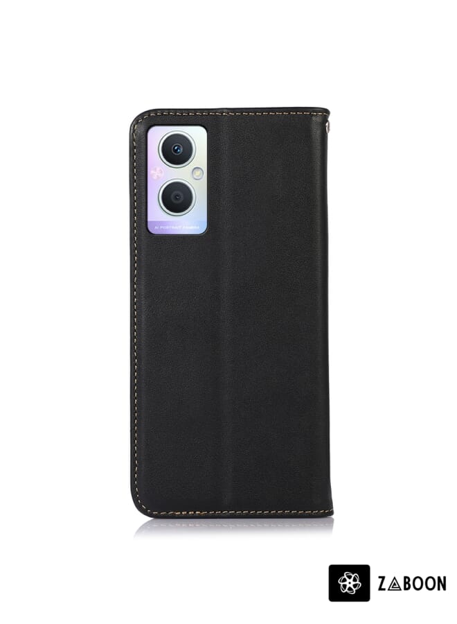 Zaboon Protective Case Cover For OPPO A96 5G CN Version / Reno7 Z 5G KHAZNEH Nappa Top Layer Cowhide Leather - Image 3