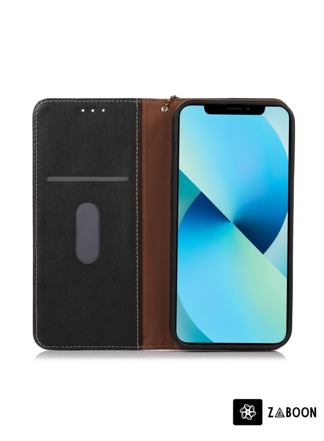 Zaboon Protective Case Cover For OPPO A96 5G CN Version / Reno7 Z 5G KHAZNEH Nappa Top Layer Cowhide Leather - Image 4