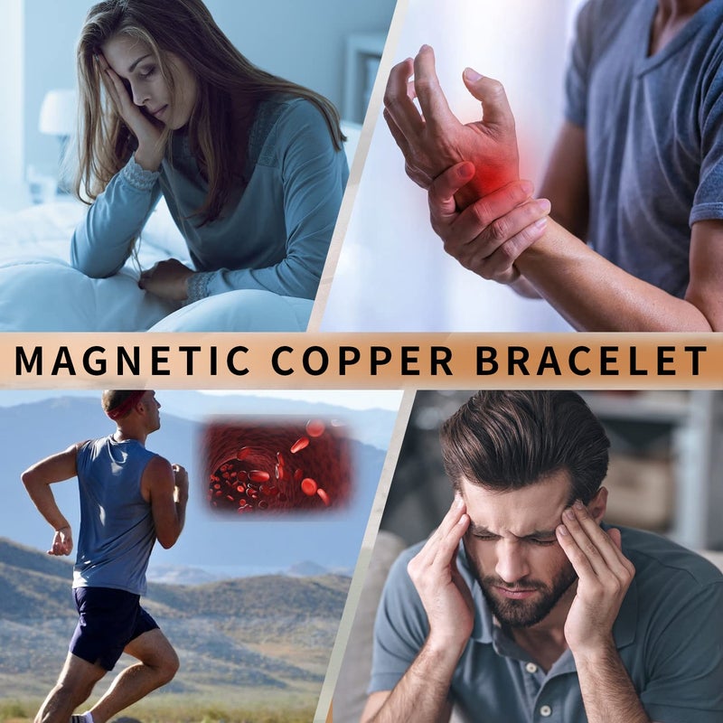 MagEnergy Copper Bracelet for Men and Women 99.9% Pure Copper Bangle 6.5" Adjustable for Arthritis with 8 Magnets for Effective Joint Pain Relief, Arthritis, RSI, Carpal Tunnel - Image 3