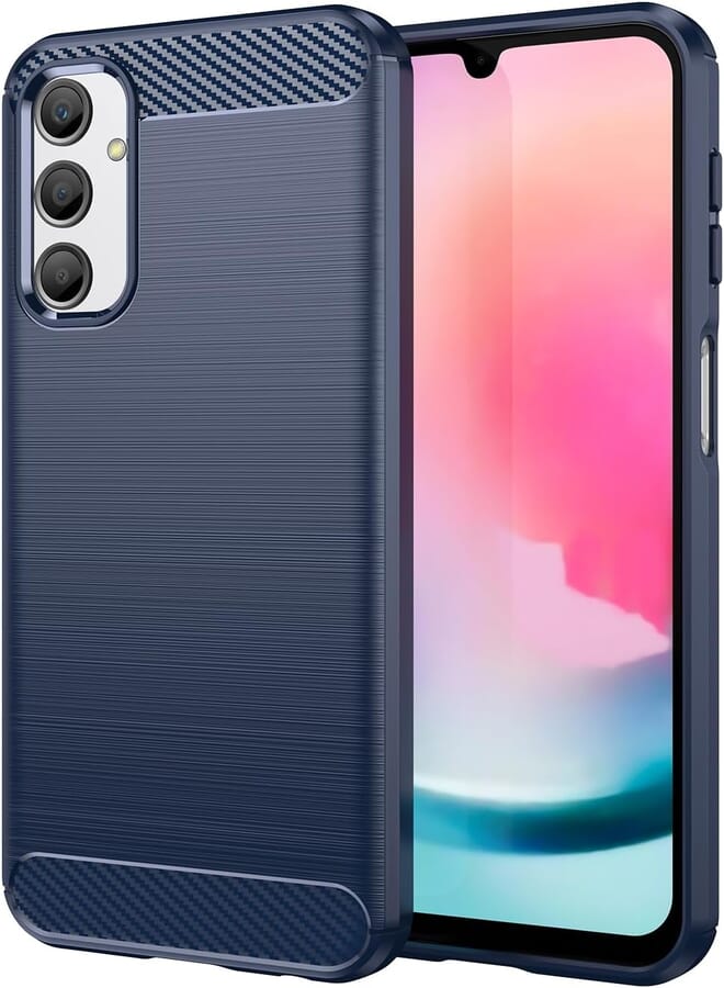 FASCINATION phone case compitable with Samsung galaxy M52 5G Carbon Silicone Case Original Flexible Slim Enhanced Durable Anti-Shock Protector for Samsung galaxy M52 5G (Blue)