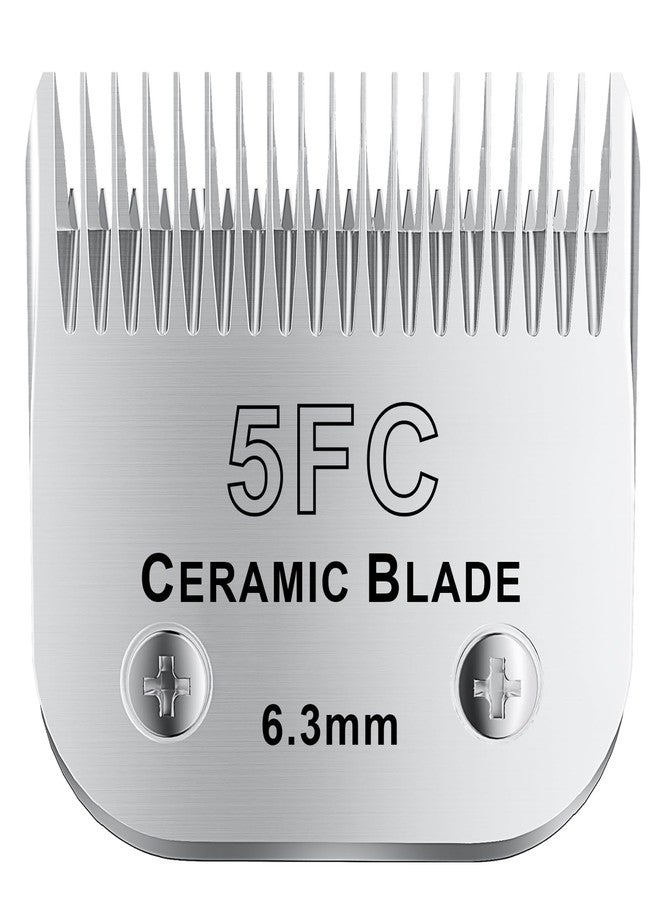 كولورسكي ماكينة حلاقة شعر الكلاب كولورسكي 5FC# بشفرة سيراميك قابلة للفصل، متوافقة مع ماكينة أنديس مقاس 5FC بطول قص 6.3 مم (1/4 بوصة)، متوافقة مع ماكينات حلاقة الكلاب أنديس/وال/أوستر، قطعة واحدة - Image 1