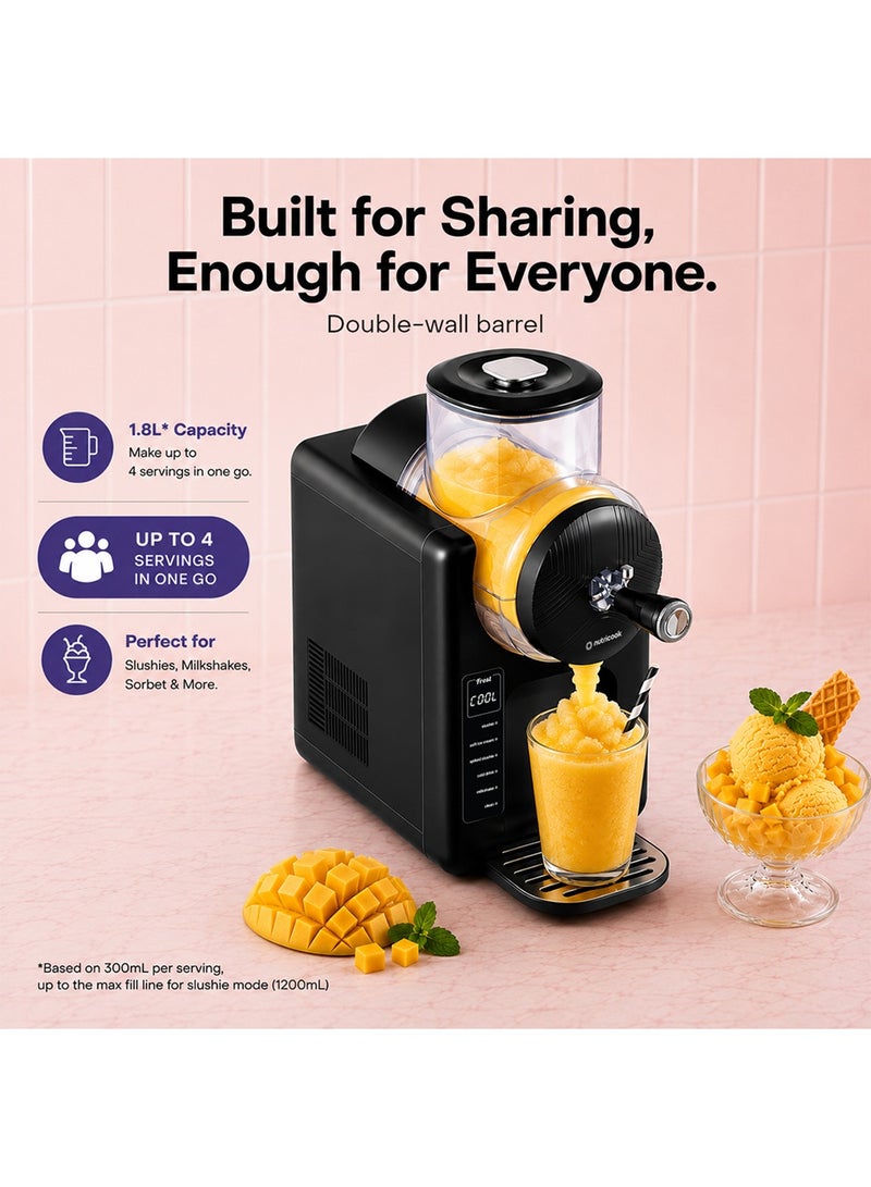 nutricook Frost Ice Cream Maker – 2-in-1 Soft Serve & Slushie Machine with Built-In Compressor | 6 Frozen Treat Modes, 7 Texture Settings, 1.8L Capacity | Instant Ice Cream Machine, No Pre-Freezing 1.8 L 150 W FRS330BG-ME Beige 1.8 L 150 W FRS330BG-ME Beige - Image 5