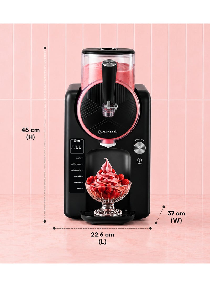 nutricook Frost Ice Cream Maker – 2-in-1 Soft Serve & Slushie Machine with Built-In Compressor | 6 Frozen Treat Modes, 7 Texture Settings, 1.8L Capacity | Instant Ice Cream Machine, No Pre-Freezing 1.8 L 150 W FRS330BG-ME Beige 1.8 L 150 W FRS330BG-ME Beige - Image 2