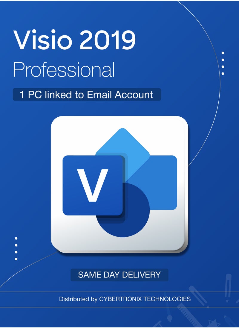 Office - Microsoft Visio 2019 Professional 1PC | Linked to Email Account | Digital License | Same-Day Delivery - Image 1