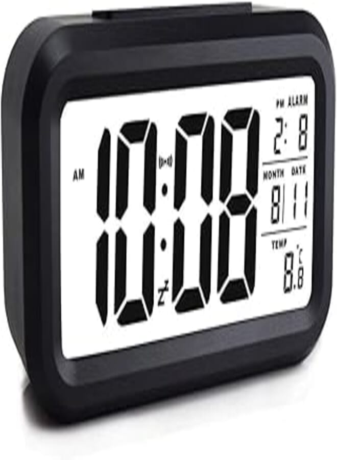 Rubik Loud Digital LED Alarm Clock Large Display with Backlight Temperature Date Month Calendar Snooze for Bedrooms Kids Adults Heavy Sleepers