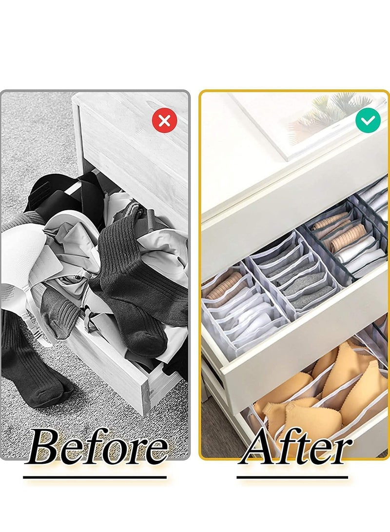 3 Pcs Wardrobe Clothes Organizer Mesh Clothes Storage Organizer for Jeans Pants Bra Underwear Socks Foldable Drawer Organizers for Clothing  - Image 4