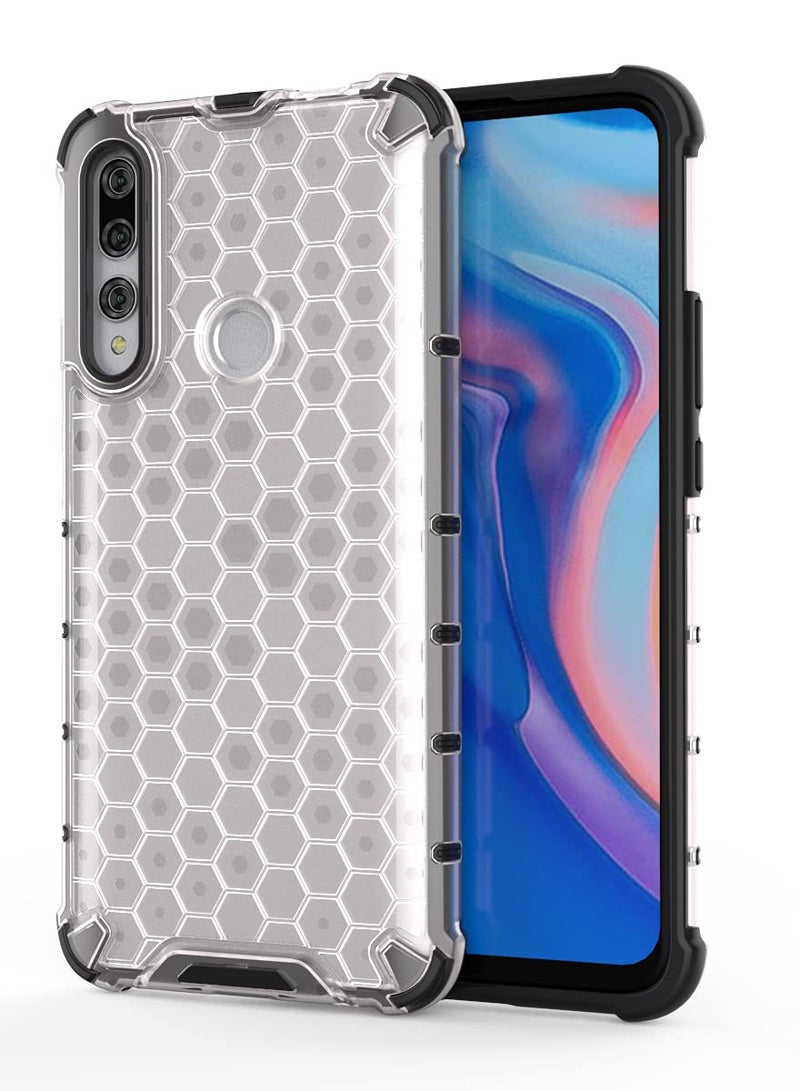 جراب هواوي واي 9 برايم مضاد للصدمات والخدوش شفاف و حماية متكاملة مزود بحماية للكاميرا وفريم مرن لهاتف ( huawei y9 prime cover )