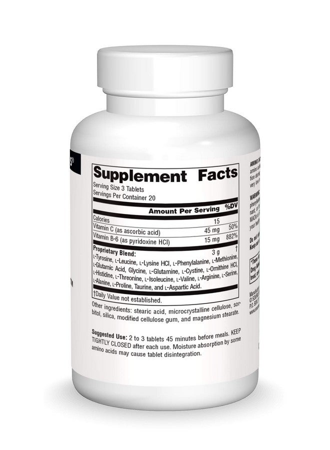 Source Naturals Amino Day 20 Free Form Amino Acids Supports Quality Dieting During Nutrition 60 Tablets - Image 3