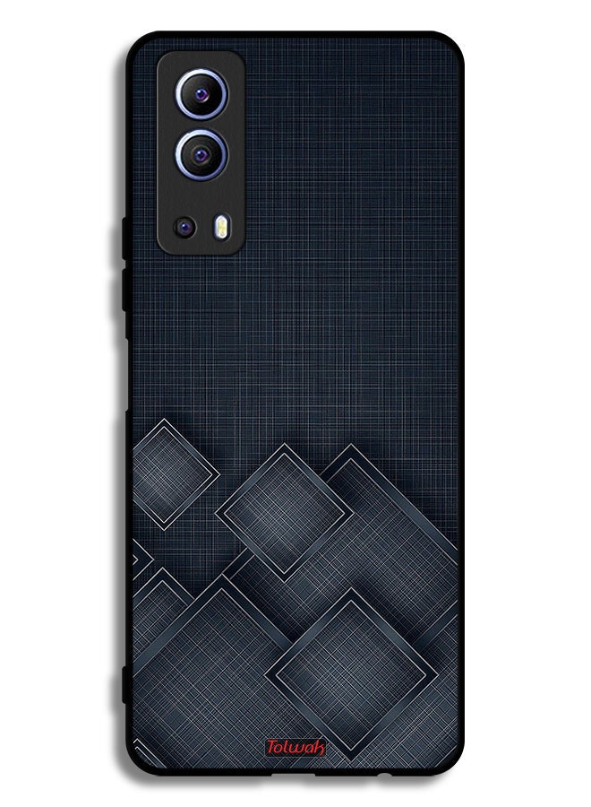 Tolwak Vivo Y72 5G Protective Case Cover Squares Pattern On Cloth - Image 2