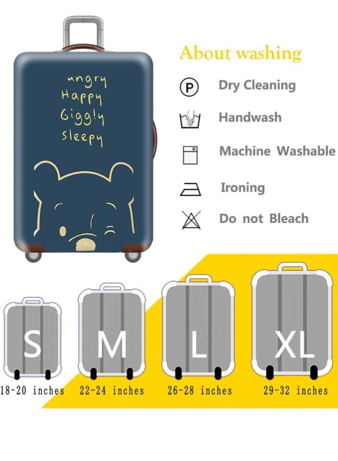Rubvrenti Travel Luggage Cover Protector, Washable Suitcase Cover,  Luggage Covers Suitcase Protector,Dustproof Anti-Scratch Travel Luggage Cover,26-28inch - Image 2