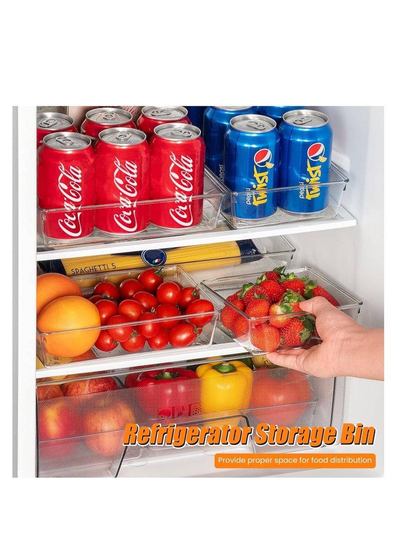 8 Pack Desk Drawer Organizers Clear Plastic Storge Bins Stationary Organizers Trays Set Arylic Cosmetics Divders for Makeup Brush Lipstick Eyebrow Pencil - Image 5