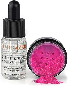 Stargazer Glitter and Pearl Fixing Liquid Mix With Pigment Or Glitter To Apply To The Skin - Image 2