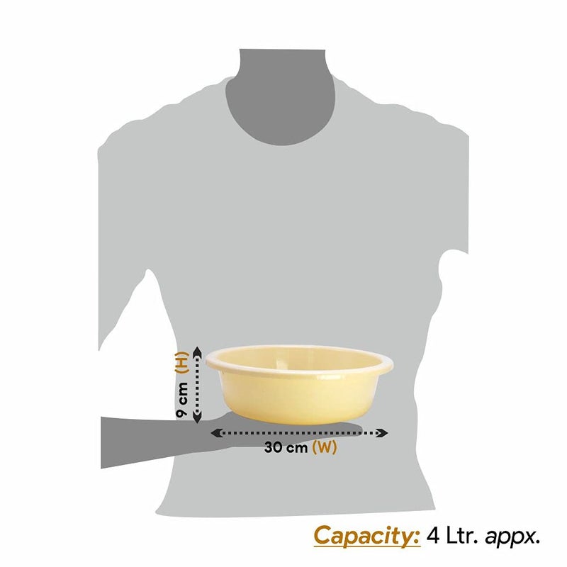 Wonder Homeware Bowl 6 Heavy Quality Bowl Set, 6 pc Bowl 4 LTR, Yellow Color - Image 3