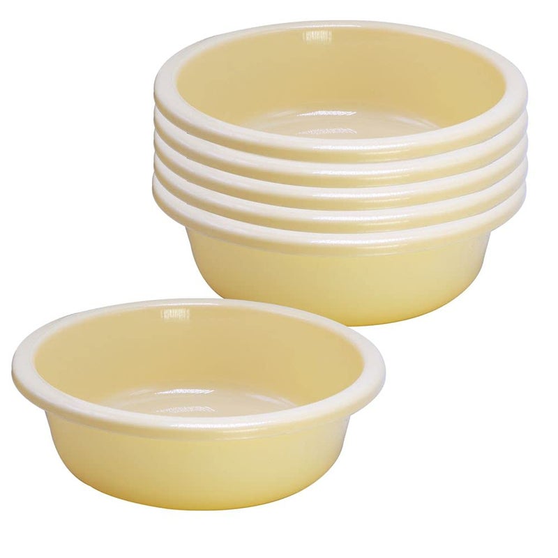 Wonder Homeware Bowl 6 Heavy Quality Bowl Set, 6 pc Bowl 4 LTR, Yellow Color - Image 1