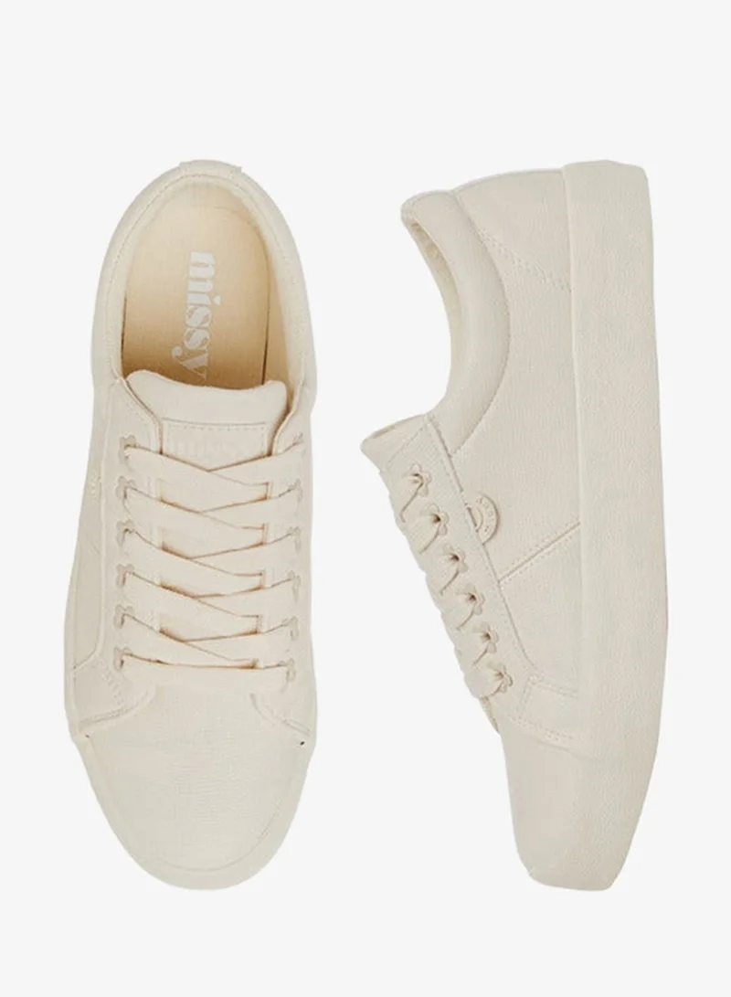 MISSY Women Panelled Sneakers with Lace-Up Closure