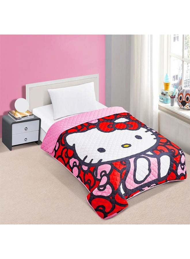 Hello Kitty Twin Bedding Set for Girls - Bundle with Hello Kitty Bedspread, Flat Sheet, Fitted Sheet, Pillowcase Plus Posters, Decals, More for Kids | Hello Kitty Room Decor - Image 5