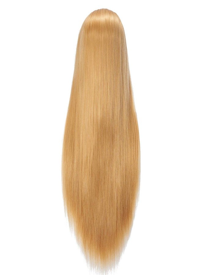 Hairlink 26-28'' Mannequin Head Synthetic Fiber Hair Styling Training Head Dolls for Cosmetology Manikin Maniquins Practice Head with Stand (6611W2720) - Image 5