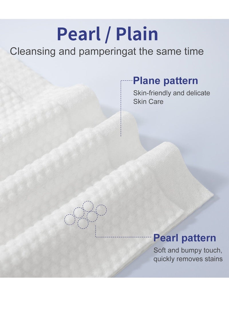 4 Pack Disposabel Face Cloths for Washing 100% Cotton Soft Facial Towel Lint Free Makeup Removing Towel - Image 4