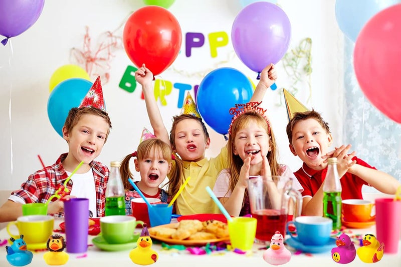 The Dreidel Company Assortment Rubber Duck Toy Duckies for Kids, Bath Birthday Gifts Baby Showers Classroom Incentives, Summer Beach and Pool Activity, 2" (10-Pack) - Image 5