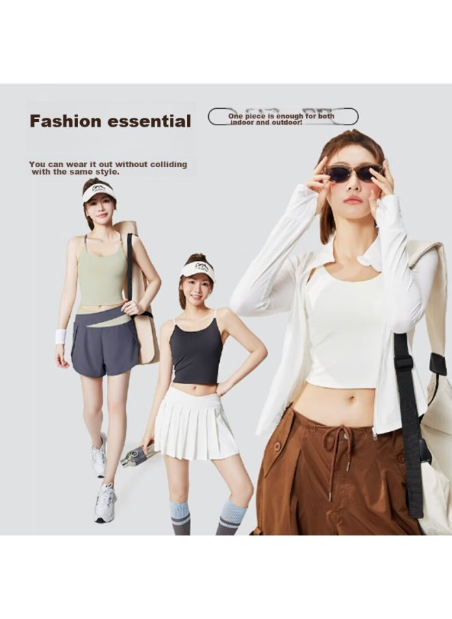 Miniso Miniso Pilates Yoga Top Bare Sensation Sports Bra Sportswear Fitness Clothing Yoga Tank Top Beautiful Back One-piece Strap  - Image 3